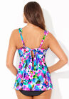 Longer Length Twist Front Tankini Top, , on-hover image number null