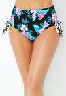 Bow High Waist Brief, PINK GREEN TROPICAL, hi-res image number null