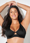 Loop Strap Underwire Halter Bikini Top, , alternate image number null