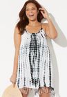 Hannah Cover Up Tunic, TIE DYE BLACK WHITE, hi-res image number 0