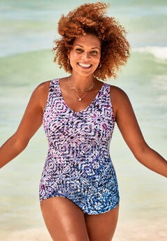 Plus Size Built In Bra Swimsuits