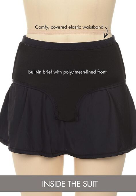 Chlorine Resistant A-line Swim Skirt, , alternate image number null