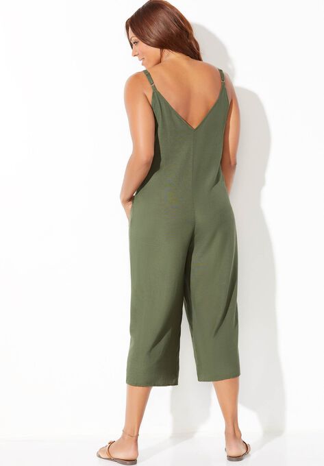 Brittany Button Front Jumpsuit Cover Up, , on-hover image number null