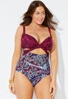 Cut Out Underwire One Piece Swimsuit, , alternate image number null