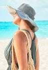 Ribbon Sun Hat, BLACK, hi-res image number null