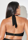 Loop Strap Underwire Halter Bikini Top, , on-hover image number null