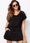 Emmie Crochet Cover Up Tunic, BLACK, hi-res image number null