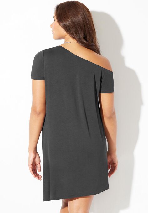 Asymmetrical Off The Shoulder Dress, , on-hover image number null