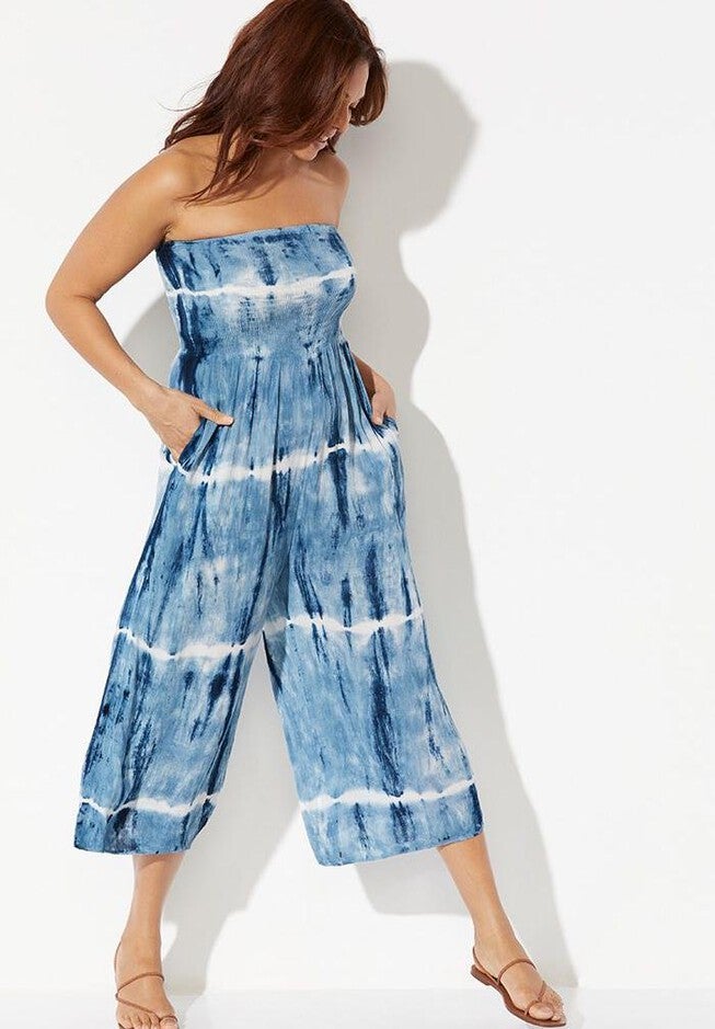 Finley Tie Dye Bandeau Jumpsuit, , alternate image number null