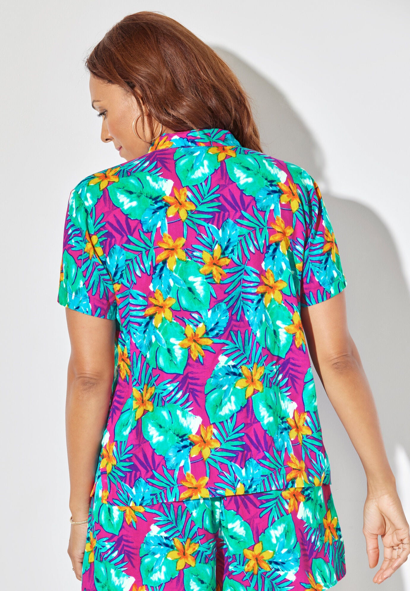 Button Front Beach Shirt, , on-hover image number 1