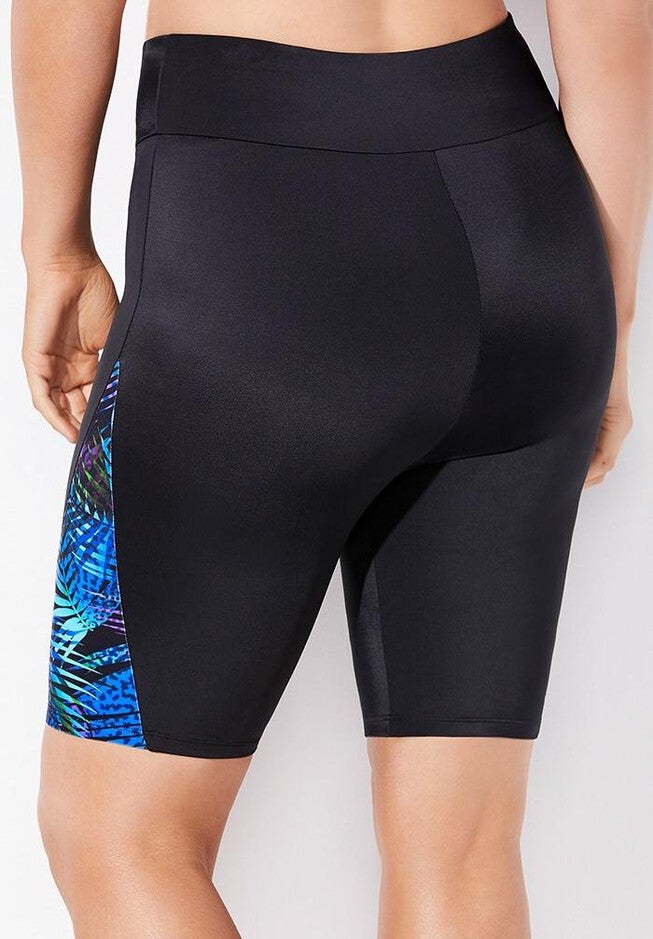 Chlorine Resistant Printed Swim Bike Short, , on-hover image number 1