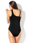 Twist One Shoulder Adjustable Strap One Piece Swimsuit, , alternate image number null