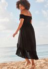 Lauren Smocked Off the Shoulder High Low Dress, , on-hover image number null