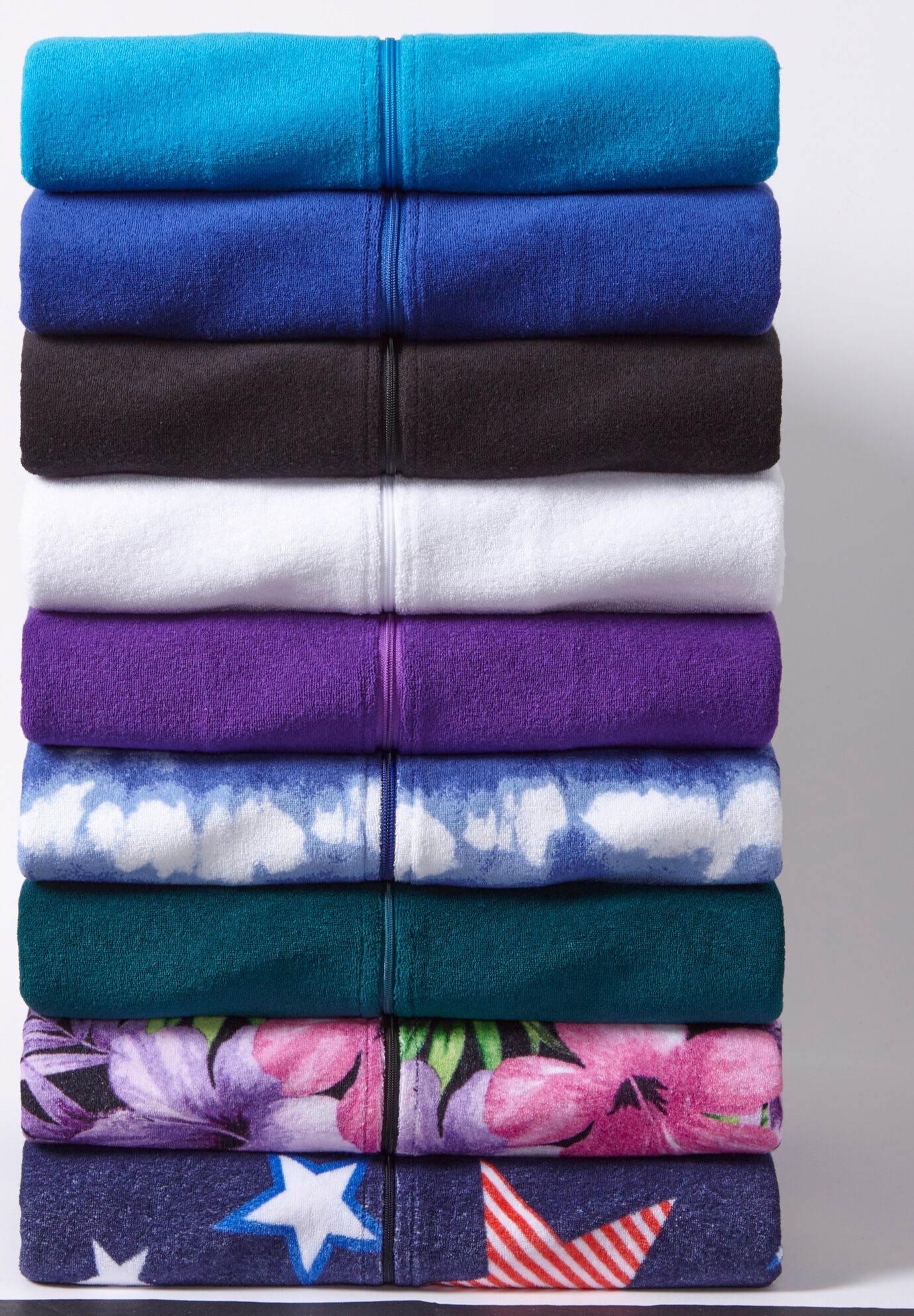 Hooded Terry Swim Cover Up, , alternate image number 6