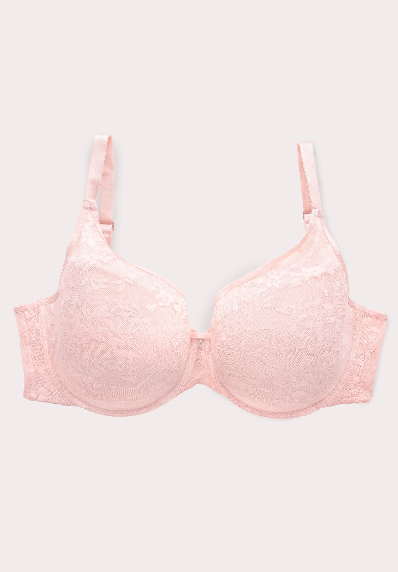 No Show Lace Plunge T-shirt Bra, BLUSHING ROSE, alternate image number 3
