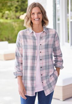 Plaid Double-Brushed Cotton Flannel Shirt