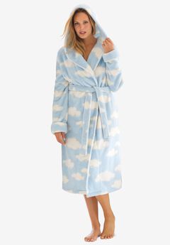 Dreams & Co® Plush Hooded Wrap Robe