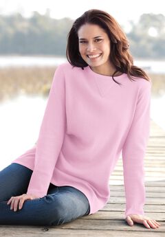 Long-Sleeve Crewneck Soft Waffle Knit Thermal Shirt
