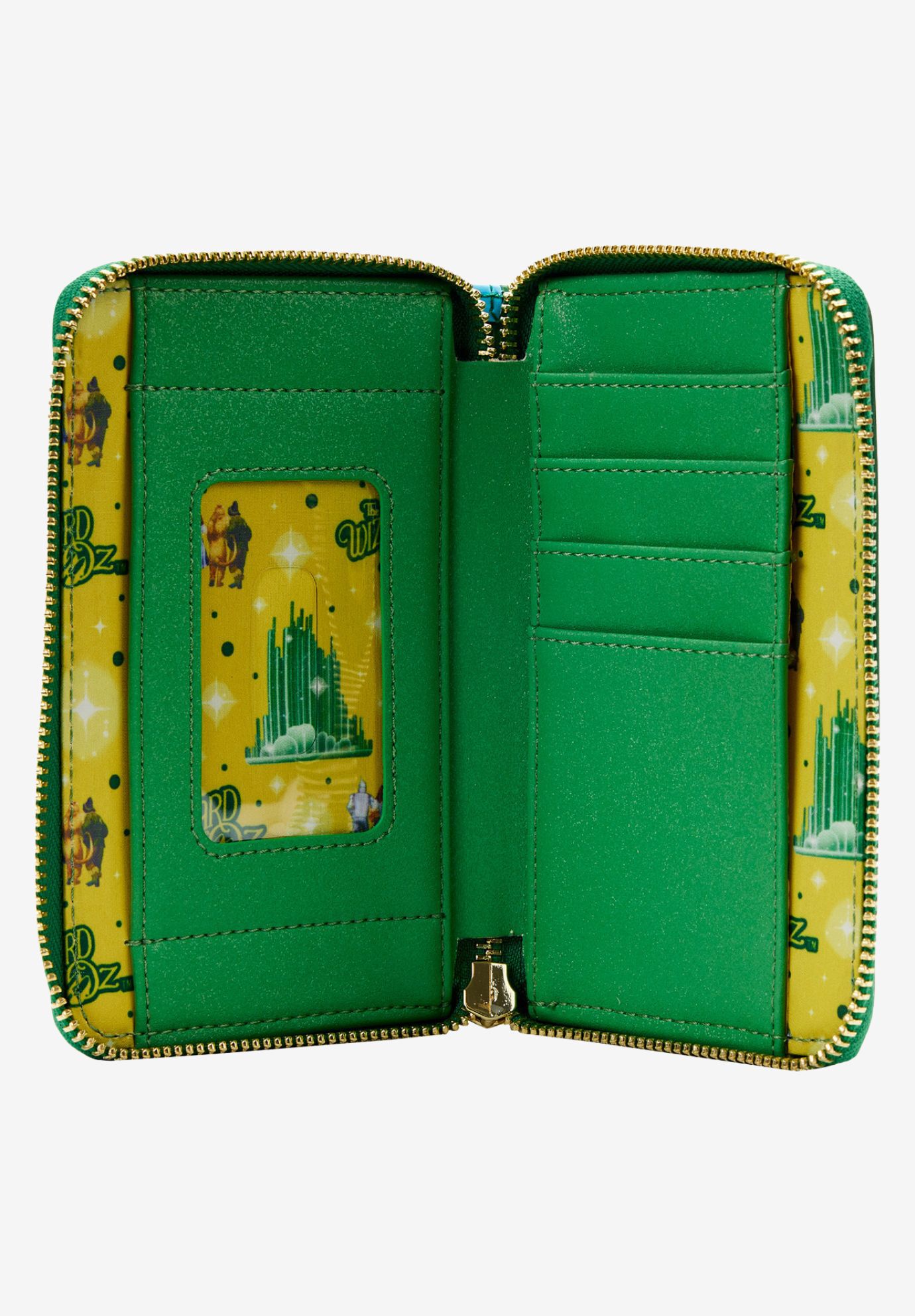 Loungefly x Warner Bros Wizard Of Oz Emerald City Zip Around Wallet, GREEN, alternate image number 2