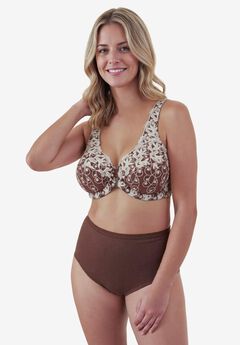 Embroidered Front-Close Underwire Bra