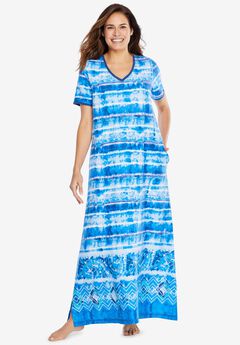 V-Neck Short Sleeve Maxi Lounger