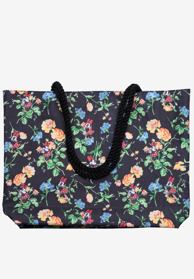Disney Minnie Mouse Tote Bag Floral All-Over Print Rope Handles, , alternate image number 4