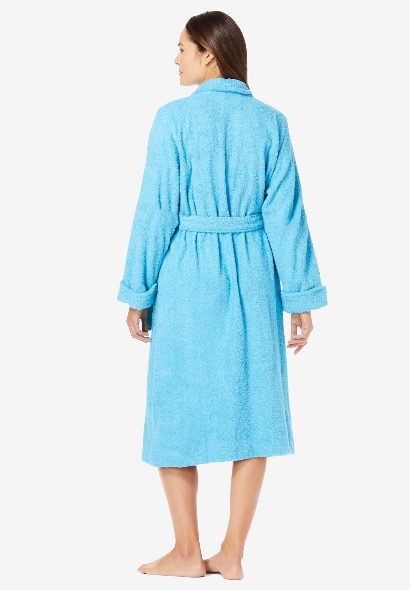 Short Terry Robe, PARADISE BLUE, on-hover image number 1