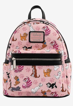Loungefly x Disney Cats Mini Backpack Handbag All-Over Print Cheshire Marie