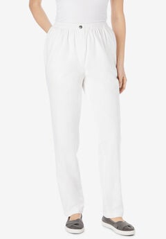 Plus Size Pull-On Straight Leg Pants