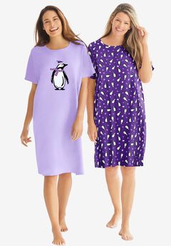 2-Pack Short-Sleeve Sleepshirt