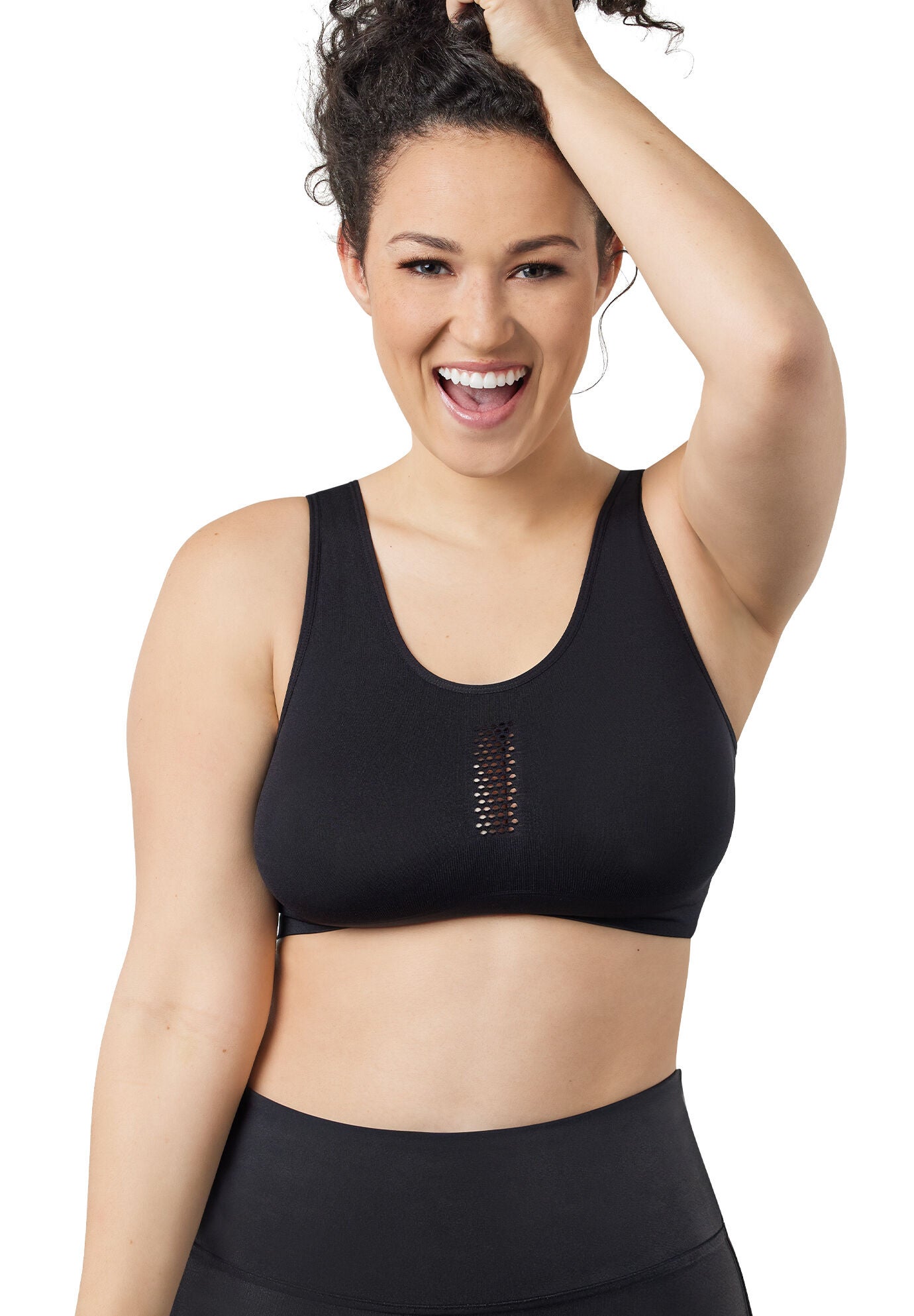 The Steffi Cooling Comfort Everyday Bra, BLACK, hi-res image number 0