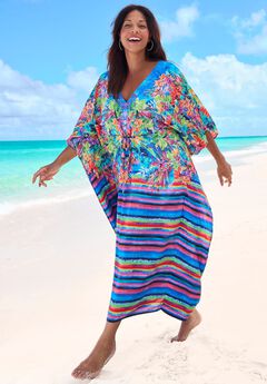 Ruched Caftan Cover Up