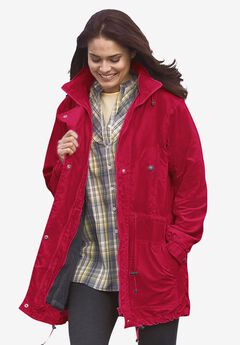 Taslon® Anorak Jacket with Removable Fleece Lining
