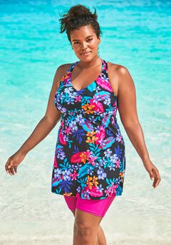 Longer Length Braided Tankini Top