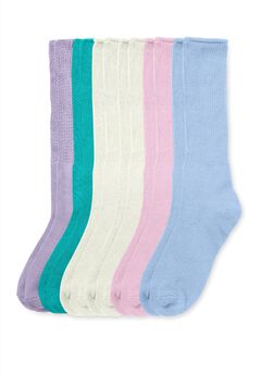 6-Pack Rib Knit Socks
