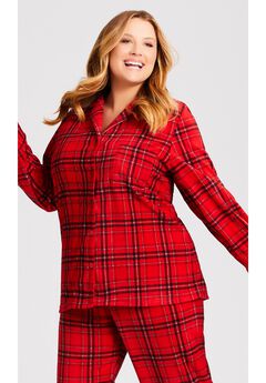 Fleece Check Sleep Top