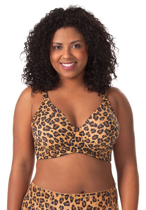Brigitte Full Coverage Seamless Wireless Bra , LEOPARD, hi-res image number null