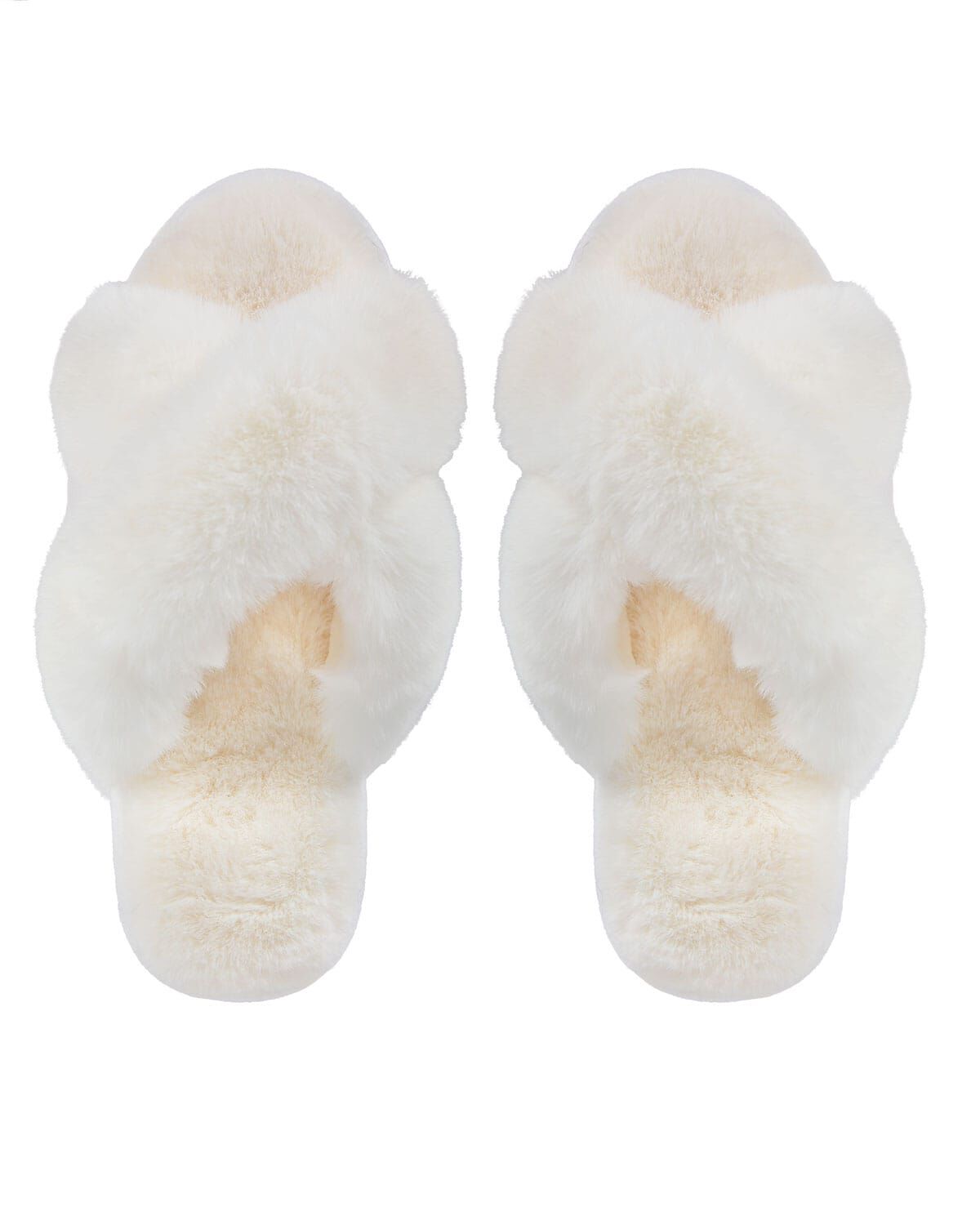 Women's Beverly Faux Fur Memory Foam Plush Slipper, IVORY, alternate image number 1