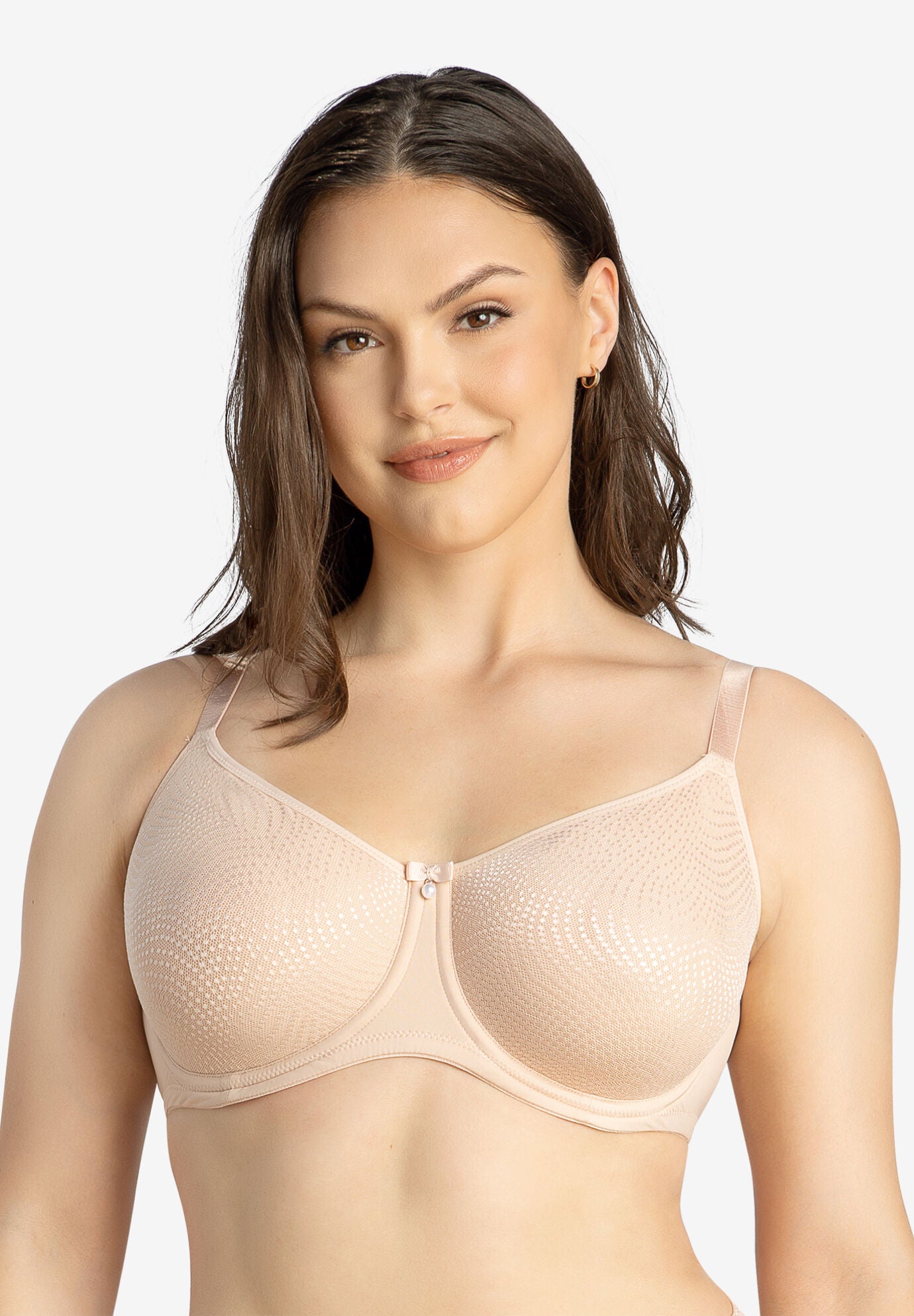 Pearl Non-Padded Seamless Minimizer Bra, CAMEO ROSE, hi-res image number 0