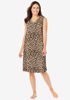 Plus Size Sleeveless Cotton Nightgowns