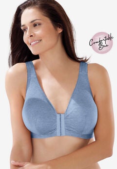 Leading Lady® Meryl Cotton Front-Close Wireless Bra