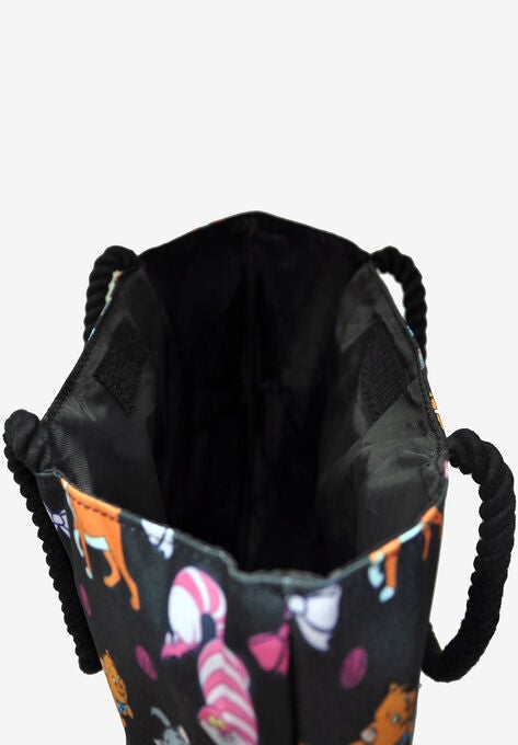 Disney Cats Tote Bag Travel Beach Carry-on Cheshire Aristocat Figaro Print, , alternate image number null