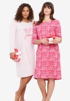 2-Pack Long-Sleeve Sleepshirt