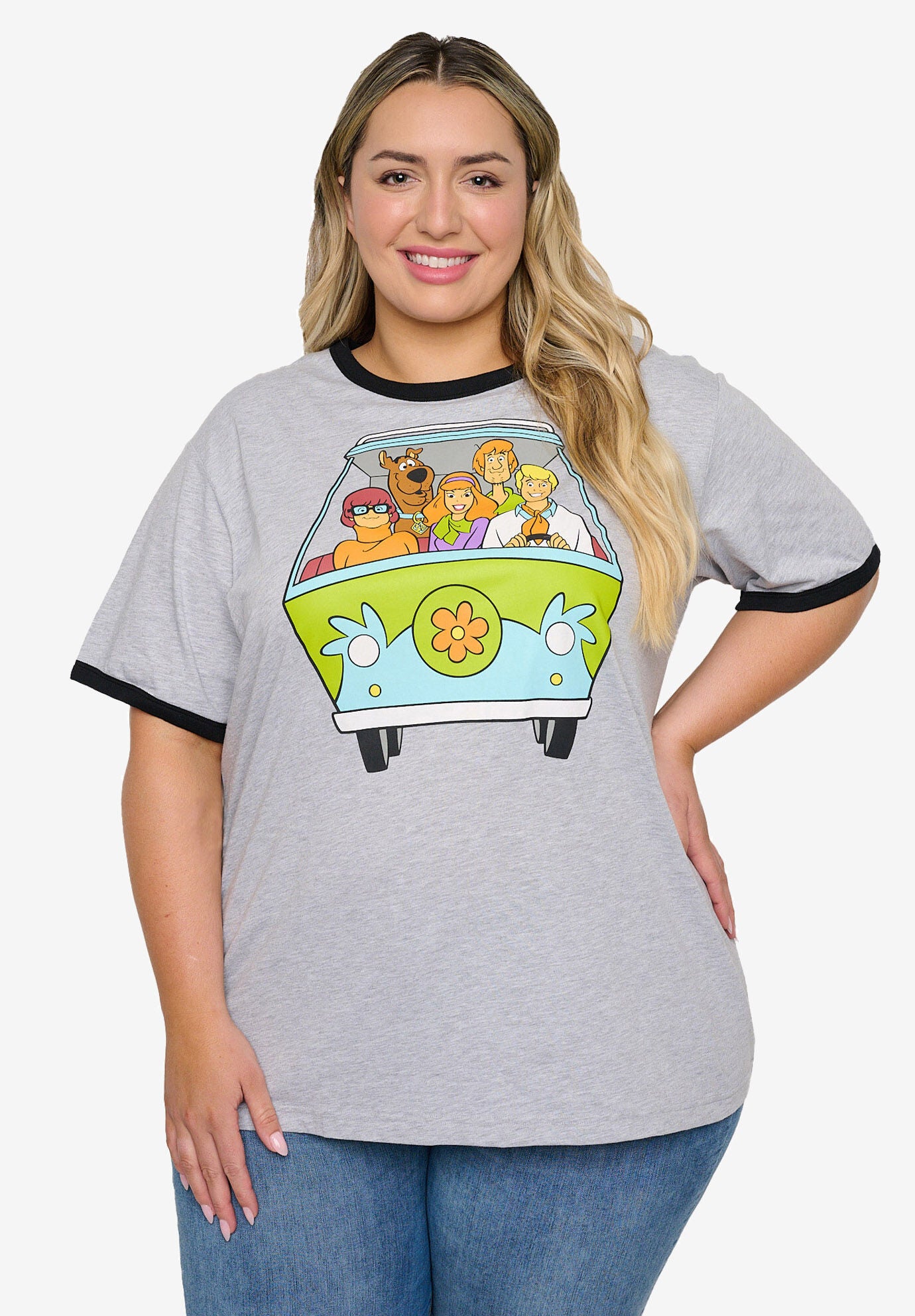 Scooby-Doo Mystery Machine Ringer T-Shirt Gray, , alternate image number 1