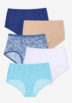 Full Coverage Stretch Cotton Brief 5 Pack