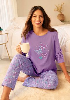 Plus Size Printed Pajama Pants