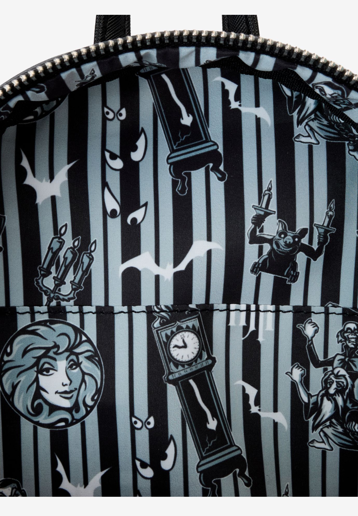 Loungefly x Disney Haunted Mansion Gargoyle Wallpaper Mini Backpack, BLACK, alternate image number 4