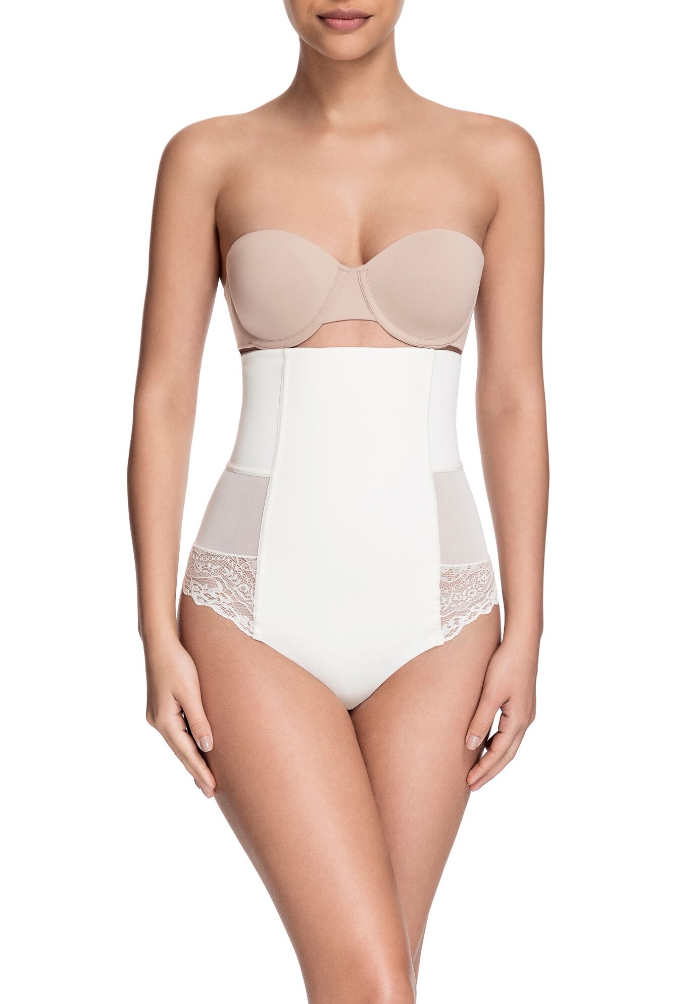 Brazilian Flair High Waist Thong , SOFT IVORY, hi-res image number 0