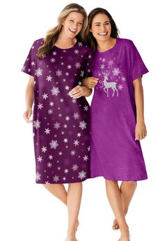 2-Pack Short-Sleeve Sleepshirt