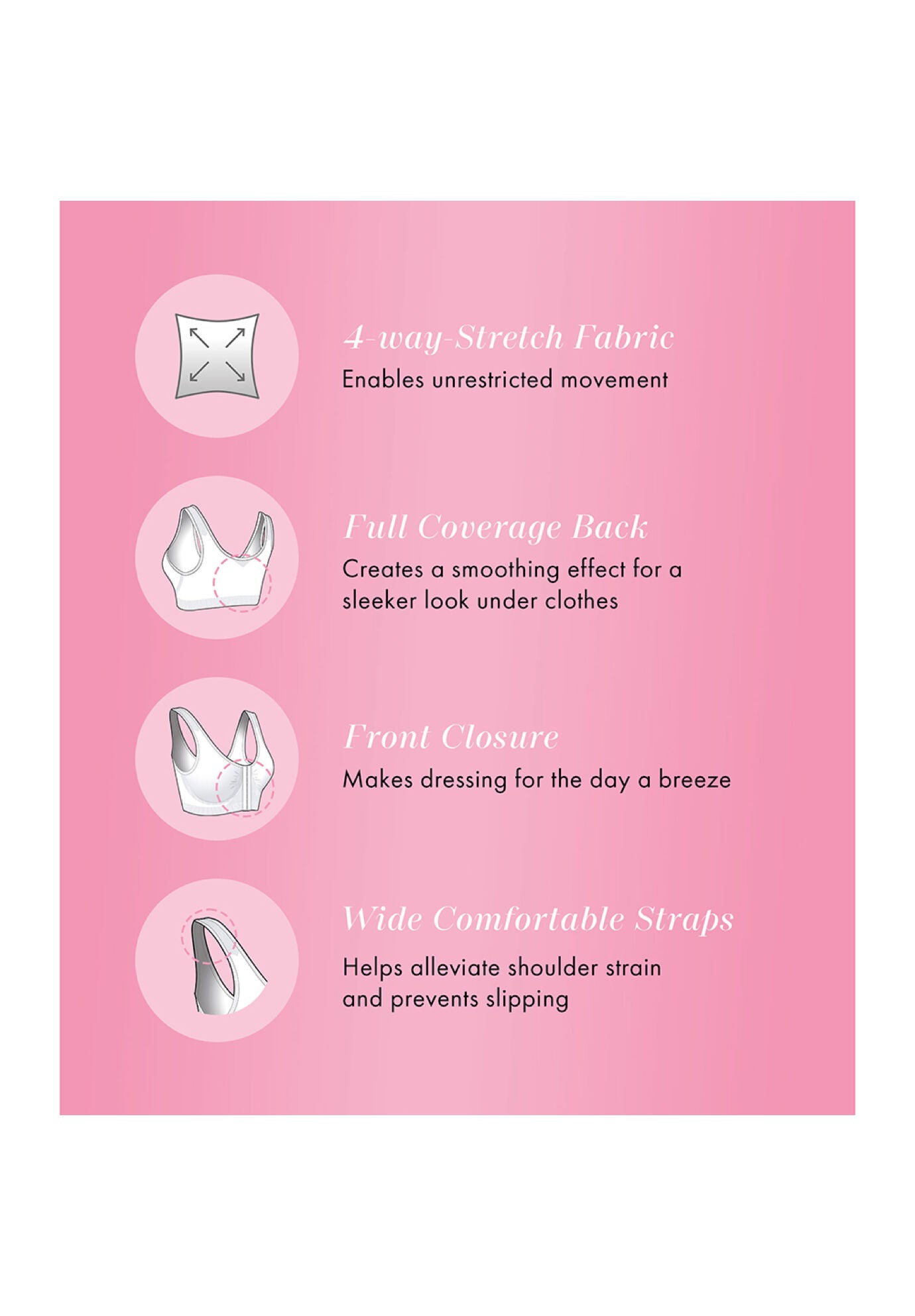 Exquisite Form 5101000 Women&#39;S Fully Seamless Wireless Full Coverage Bra With Front Closure, , alternate image number 4